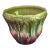 Vintage Majolica Jardinière Planter High-Relief Art Nouveau Floral Marked Numbered For Sale