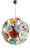 Sputnik Pendant Light with 51 Flowers in Multicolored Glass and Burnished Brass from Justfurnituress SRL For Sale