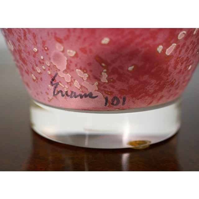 Large Modernist Raku Fired Abstract Pottery Vase by Tony Evans For Sale - Image 11 of 14