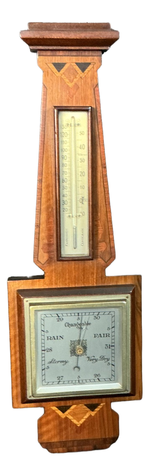 Art Deco Wooden Weather Station, 1935