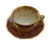 White Vintage 30s Heinrich and Co. Selb H & C Bavaria German Porcelain Red and Gold Encrusted Tea Cup and Saucer With Desert Plate - Service for 3 For Sale - Image 8 of 12