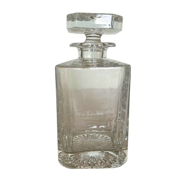 Vintage Decanter and Whiskey Glasses by Cristal De Reims, 1930, Set of 3 For Sale - Image 3 of 11