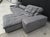 Gray "Miami" Sectional Sofa by Paola Navone for Baxter Upholstered in Gray Leather For Sale - Image 8 of 18