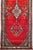 Vintage Persian Hamadan Wide Runner, Hand-Knotted Wool, Open Field Geometric Pattern, Red & Ivory. 4x10 For Sale - Image 12 of 18