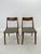 Brown Teak Boomerang Dining Chairs by Alfred & Erik Christensen for Slagelse Møbelværk, Set of 2 For Sale - Image 8 of 9