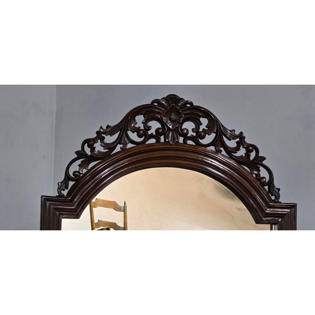 French Mahogany Cheval Mirror, 1920 For Sale - Image 3 of 14