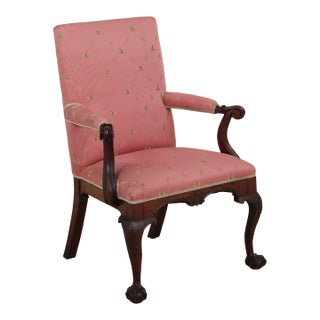 Georgian Chippendale Style Mahogany Arm Chair For Sale