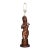 Large Vintage Hand Carved Wooden Nude Woman Lamp For Sale