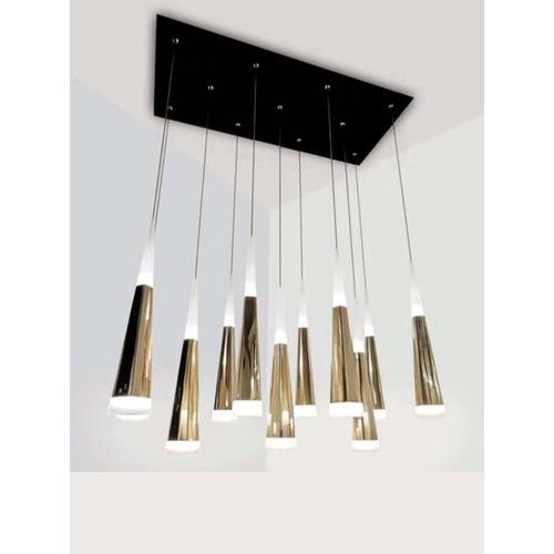 Gold Meteoriti Di Metallo Pendant Light in Aluminum and Acrylic by Jago For Sale - Image 4 of 10
