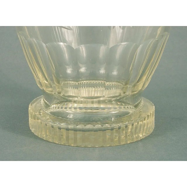 From France: Art Deco Period Wheel-Cut Lightly Colored Exceptional Glass Vase For Sale - Image 4 of 5