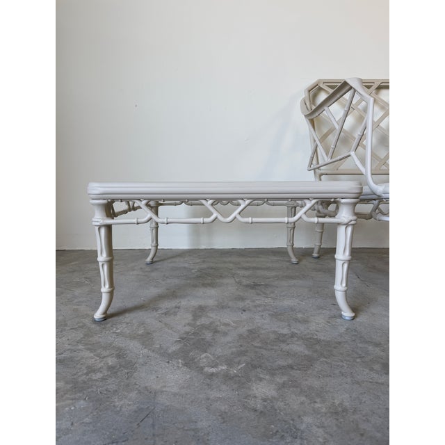 Brown Jordan Calcutta White Aluminum Outdoor Furniture - Set of 3 For Sale - Image 15 of 18