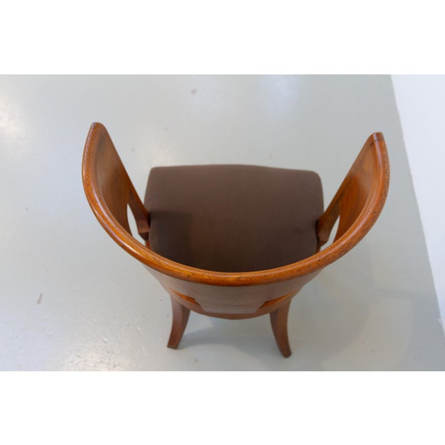 Antique Danish Round Back Oak Chair, 1920s For Sale - Image 12 of 18