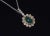 Certified Natural 2.77CTS VS F Diamond Black Opal 18K Solid Gold Pendant Necklace For Sale - Image 4 of 10