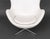 Mid-Century Modern Fritz Hansen White Upholstered Egg Chair For Sale - Image 3 of 7
