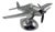 1940s Art Deco Chrome Propeller P-51a Mustang Airplane Table Lighter by Hamilton For Sale