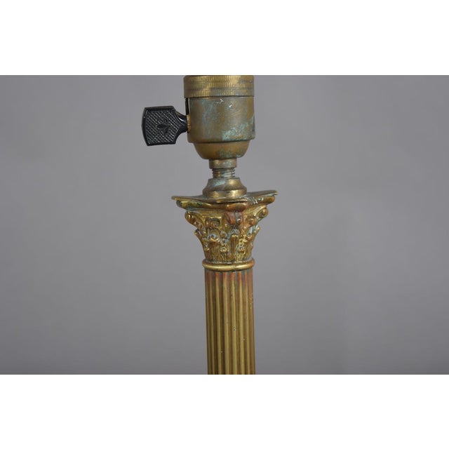 Vintage Patinated Brass Desk Lamp, 1950s For Sale - Image 6 of 8