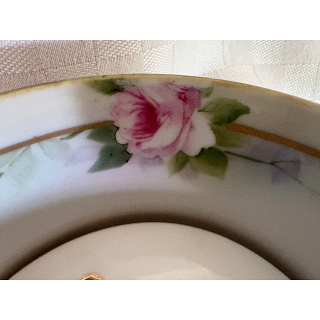 Antique Hand Painted Porcelain Butter Tub For Sale - Image 12 of 12