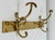Vintage Brass Double Wall Hook For Sale - Image 4 of 7