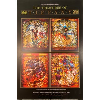 1980s Chicago Tribune Presents The Treasures of Tiffany Museum of Science and Industry Poster For Sale