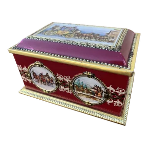 1970's Western Germany Christmas Cookie Tin Container