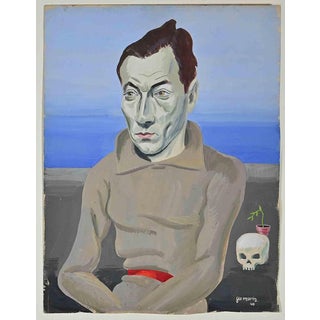 Geo Morin, Le Soldat au Crane, 1940, Gouache Drawing For Sale