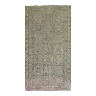 Distressed Shabby Chic Antique Khotan Samarkand Rug - 4'11" x 10'3" For Sale
