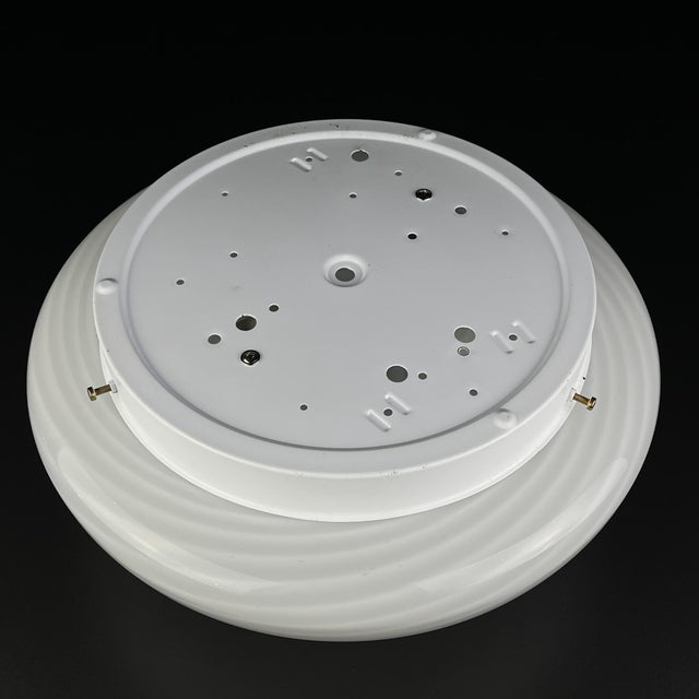 Classic Swirl Murano Glass Ceiling or Wall Lamp, Italy, 1970s For Sale - Image 10 of 13