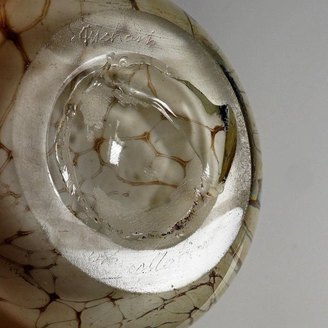 1980s Vintage Marble Glass Vase by Richard Glass, 1980s For Sale - Image 5 of 7