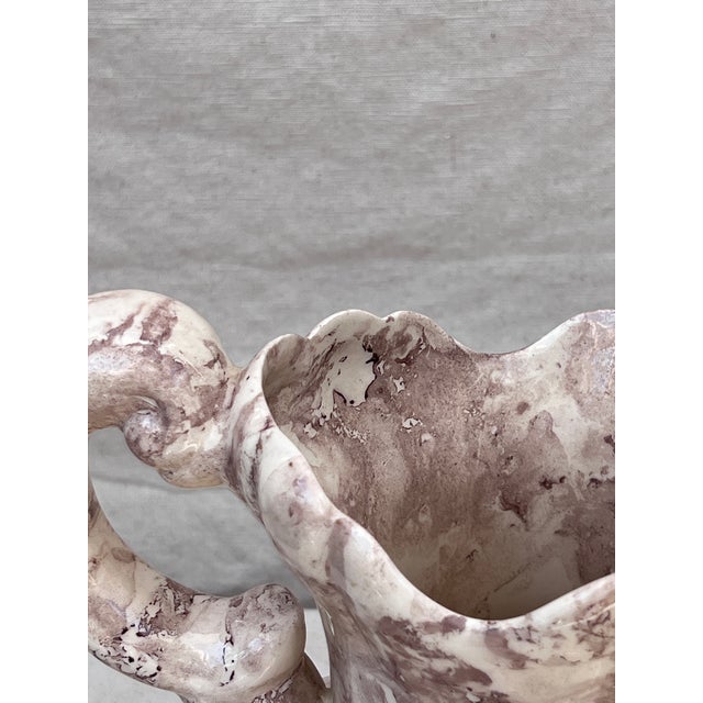 Ceramic Vintage Hand Painted 1980s Ceramic Flower Vase For Sale - Image 7 of 10