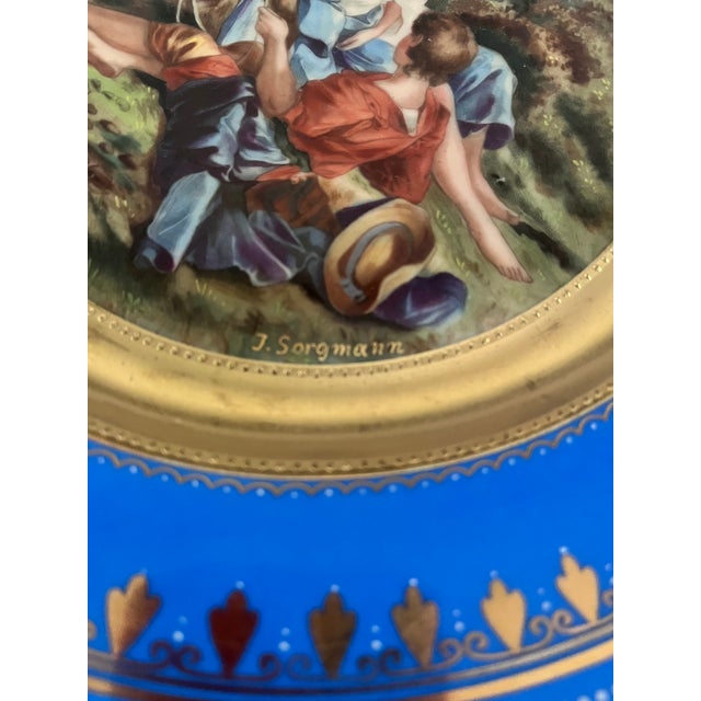 Antique 19th C. Royal Vienna Style 10.5" Cobalt & Gilt Signed Cabinet Plates - Set of 6 For Sale - Image 15 of 18