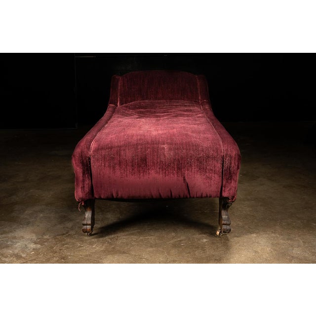 Wood Antique Quarter Sawn Oak Chaise Lounge For Sale - Image 7 of 9