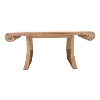 Maitland Smith Postmodern Iconic Scroll Console Table - Greek Revival Style For Sale