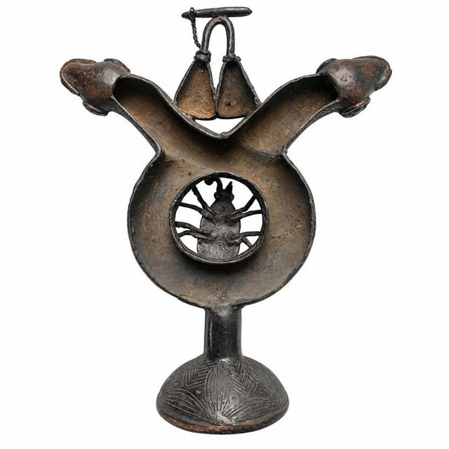 Emblem with Two-Headed Serpent, Spider and Double Gong from Royal Bamoun For Sale - Image 3 of 5