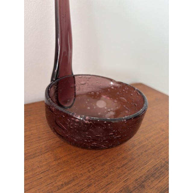 Purple Vintage Punch Set in Bubble Glass, 1970s, Set of 10 For Sale - Image 8 of 11