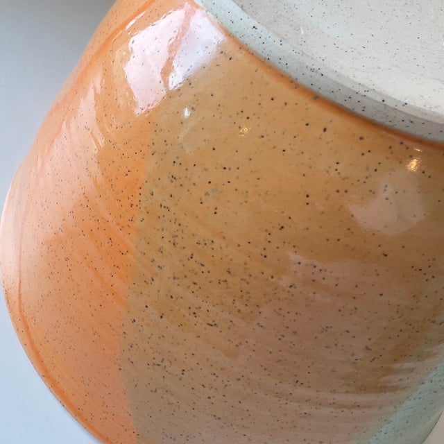 Handmade Pottery Large Speckled Stoneware Serving Bowl, Signed Mark Boka For Sale In Boise - Image 6 of 16