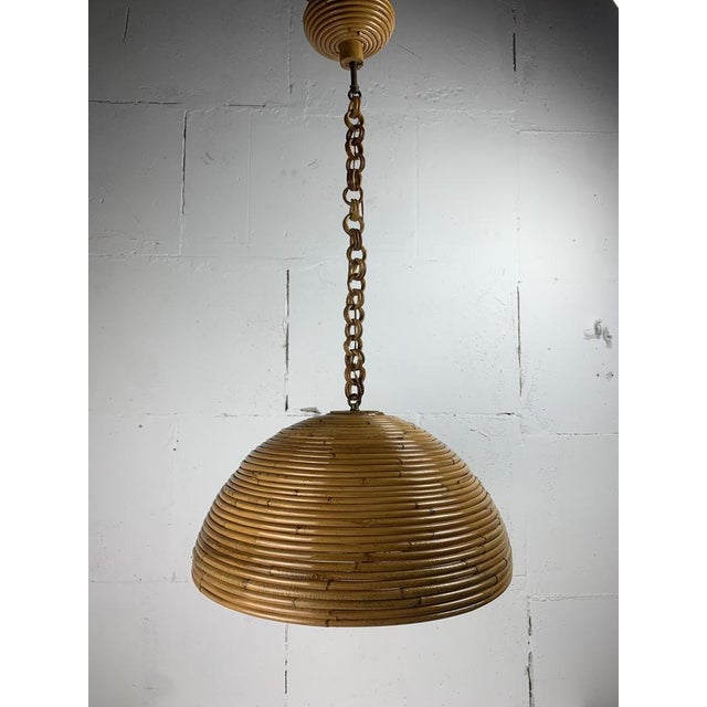 Midcentury Modern Pencil Bamboo Pendant Lamp, 1970s For Sale - Image 14 of 18