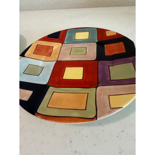 Red Retro Tabletops Gallery “Hendrix” Salad Plates - Set of 2 For Sale - Image 8 of 12