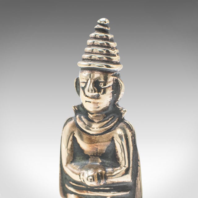 Gold Antique Maid's Calling Bell, Indian, Bronze, Hanuman Deity, Ghanta, Victorian For Sale - Image 8 of 10