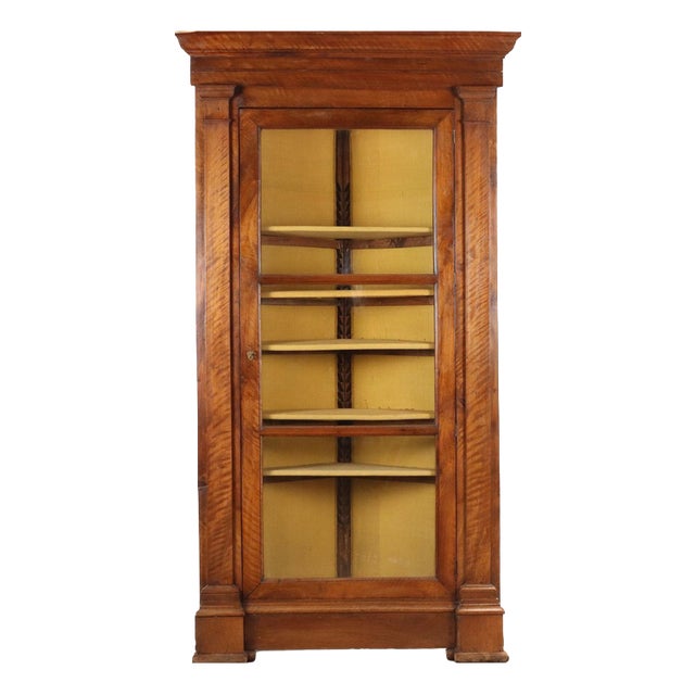 Baroque Walnut Corner Cabinet For Sale