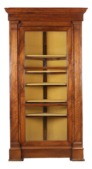 Baroque Walnut Corner Cabinet