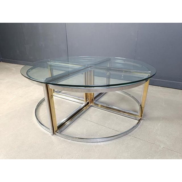 Large Coffee Table Set attributed to Maison Charles, 1970s, Set of 5 For Sale - Image 11 of 13