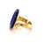 Mid 20th Century Tiffany & Co. Peretti Sevillana Lapis Lazuli 18k Yellow Gold Ring - Size 7 For Sale In Miami - Image 6 of 9