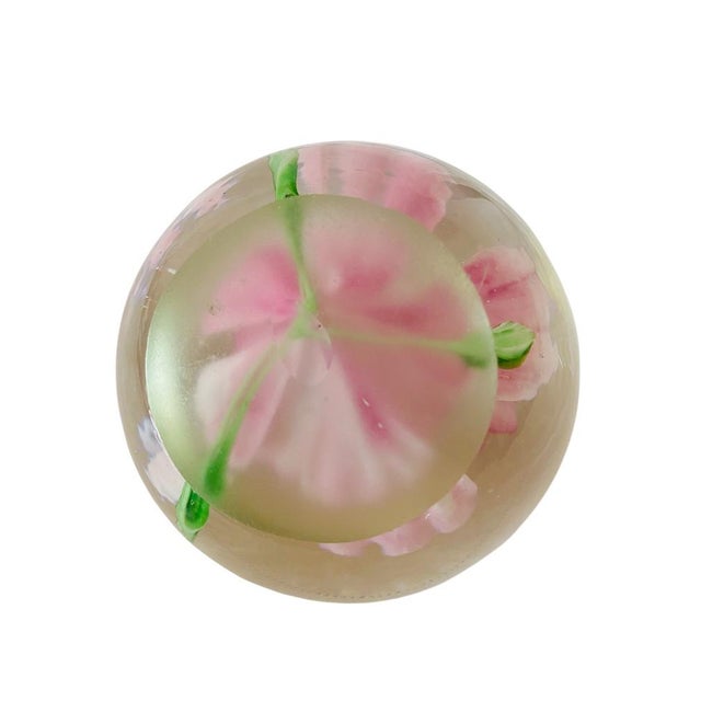 Hand Blown Art Glass Paperweight For Sale - Image 4 of 5