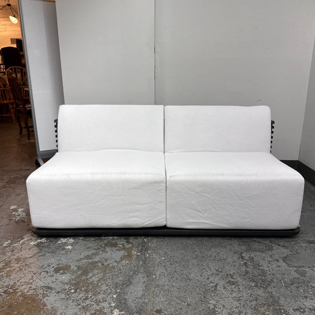 Contemporary Thomas Bina & Ronald Sasson for Restoration Hardware Trelica Sofa, Outdoor For Sale - Image 3 of 12