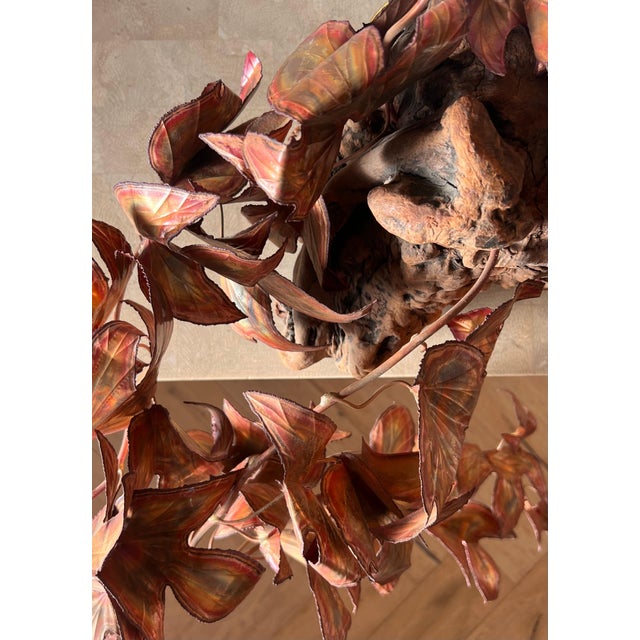 Mid-Century Modern Mid Century Modern Metal And Burl Wood Wall Sculpture Attributed to Curtis Jeré, C. 1960 For Sale - Image 3 of 11