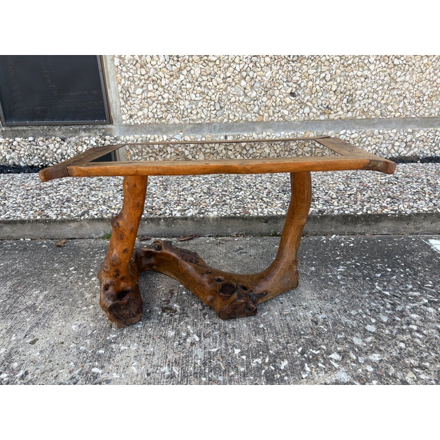 Brown 1950s French Organic Modern Root Cocktail Table For Sale - Image 8 of 13