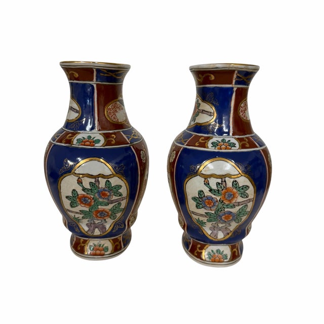 Andrea by Sadek Imari Vase -a Pair For Sale - Image 6 of 8