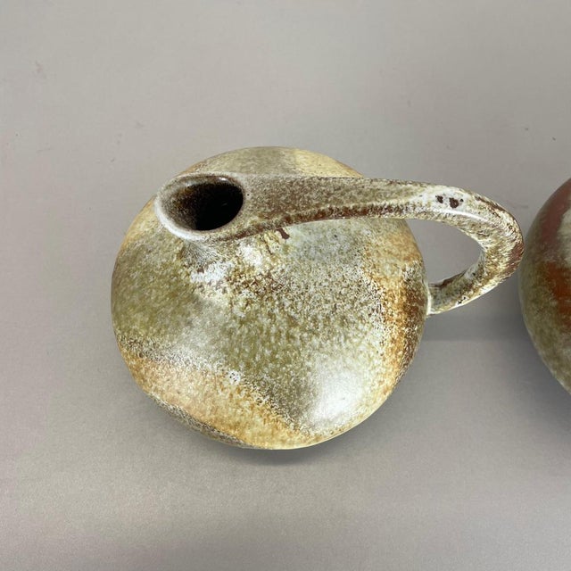 Pottery Vases 313 attributed to Kurt Tschörner Ruscha, Germany, 1960s, Set of 2 For Sale - Image 6 of 18