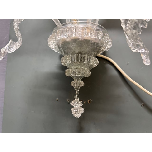 Vintage Venetian Murano Glass Wall Sconces, 1970s, Set of 2 For Sale - Image 11 of 13