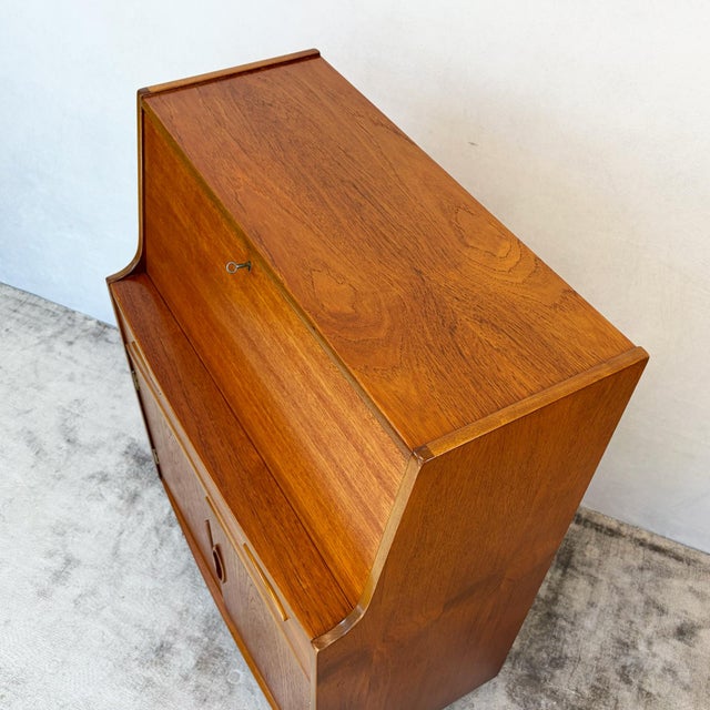Jentique Teak Writing Bureau, 1960s For Sale - Image 10 of 13